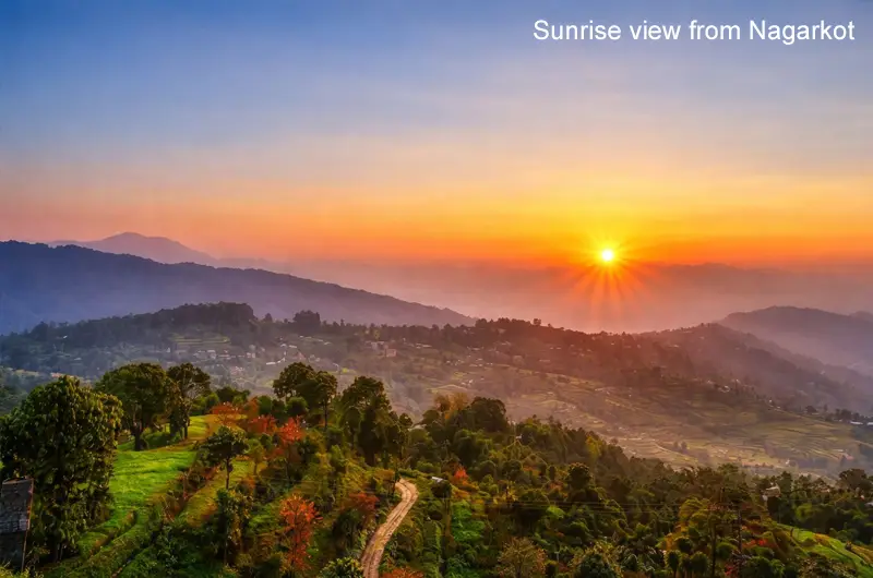 Sunrise view from Nagarkot